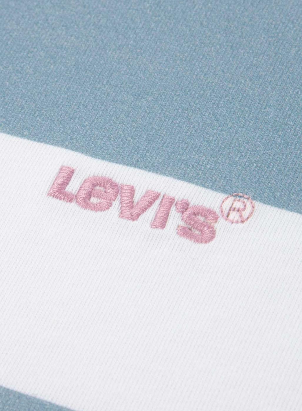Camiseta Levis Big Stripe azul para niño