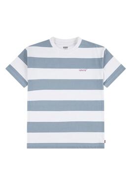 Camiseta Levis Big Stripe azul para niño