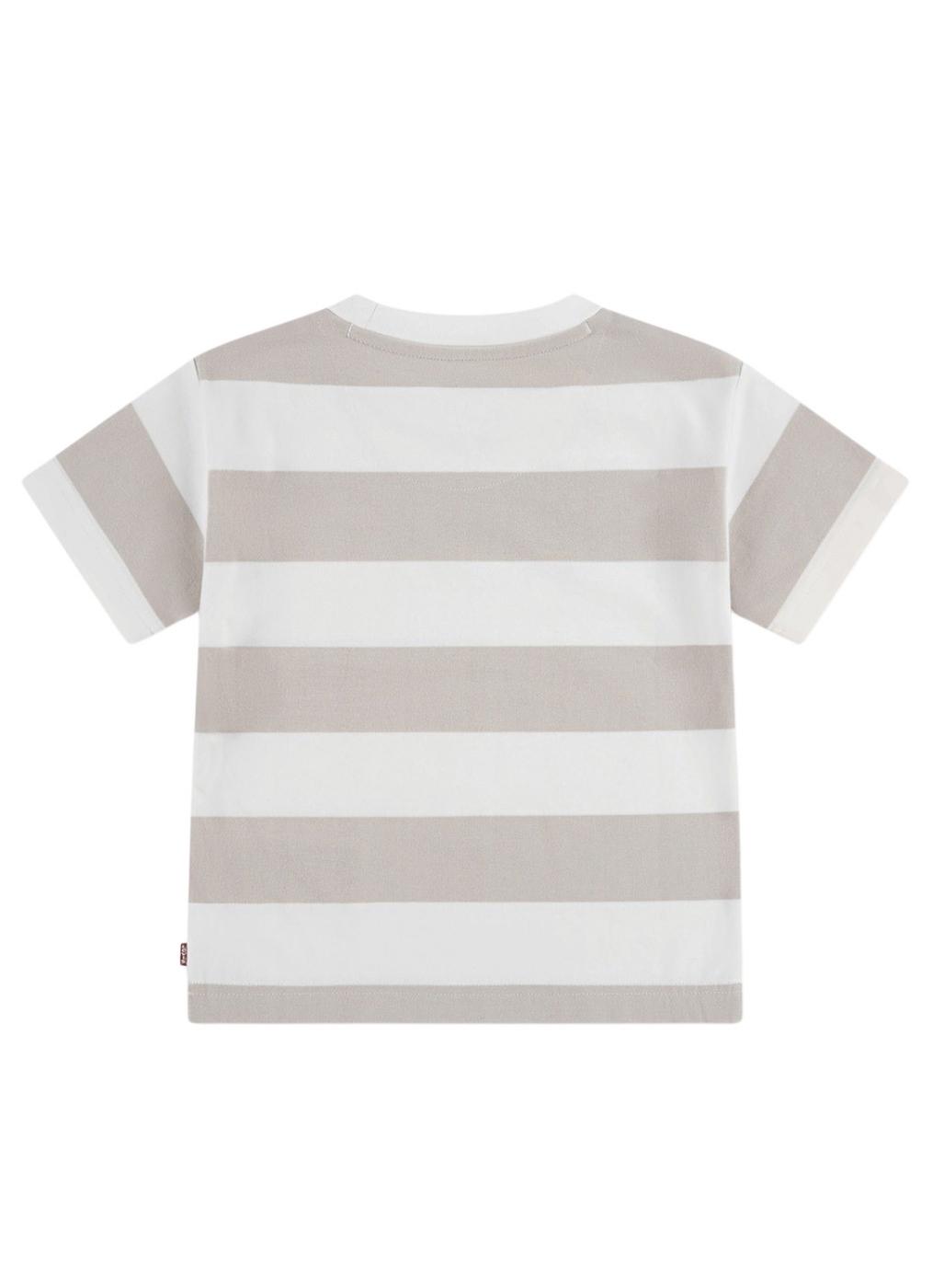 Camiseta Levis Big Stripe beige para niño