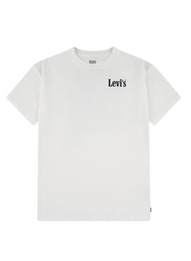 Camiseta Levis Aquatic Lounge blanco para niño