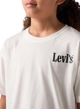 Camiseta Levis Aquatic Lounge blanco para niño