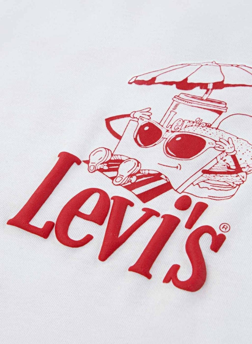 Camiseta Levis Burger Meal blanco para niño