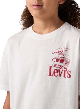 Camiseta Levis Burger Meal blanco para niño