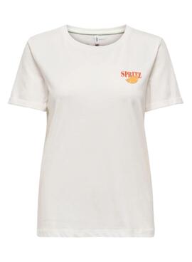 Camiseta Only Kita blanco para mujer