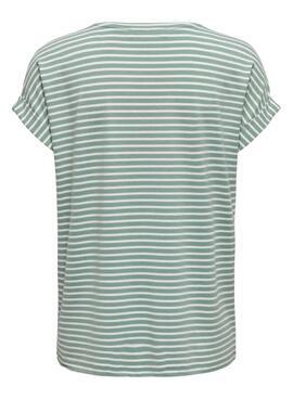 Camiseta Only Moster rayas verde para mujer