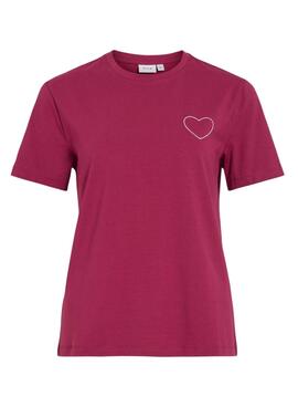 Camiseta Vila Vinora burdeos para mujer