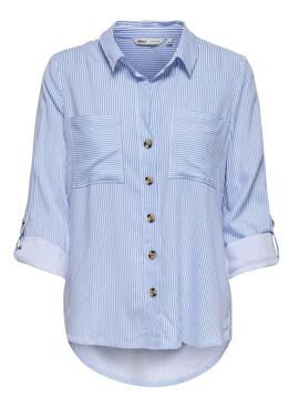 Camisa Only Yasmin azul para mujer