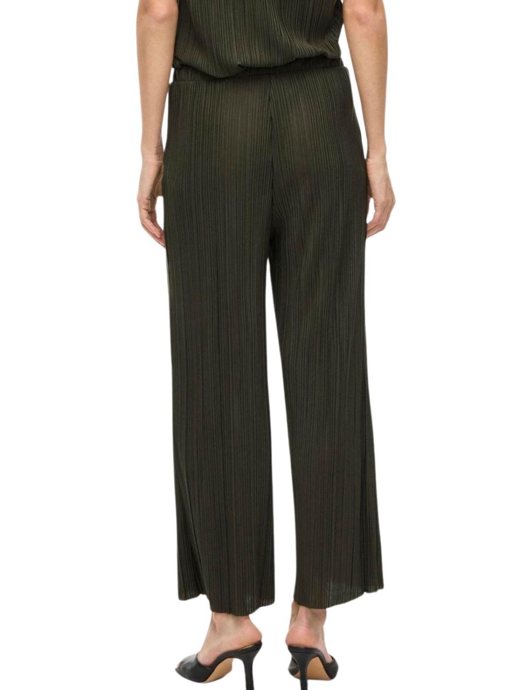 Pantalones Vila Viplisa plisado verde para mujer