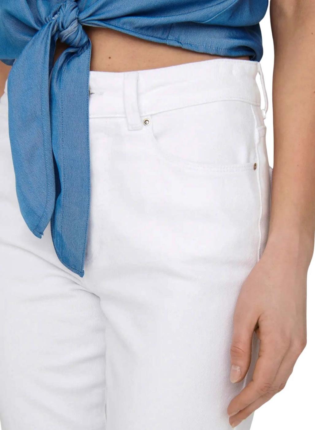 Pantalón vaquero Only Emily blanco para mujer