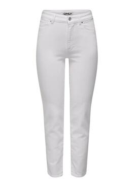 Pantalón vaquero Only Emily blanco para mujer