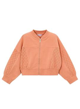 Sudadera Mayoral con cremallera coral para niña