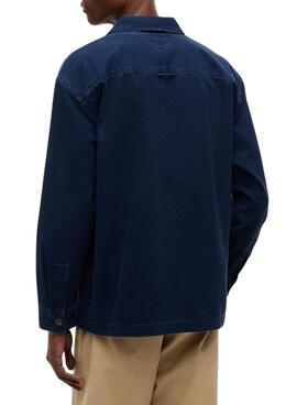 Sobrecamisa Tommy Jeans oversize marino para hombre