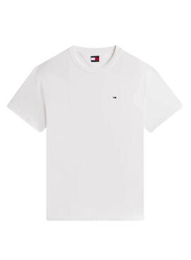 Camiseta Tommy Jeans Sflag blanco para hombre