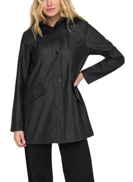 Chubasquero Only Elisa negro para mujer