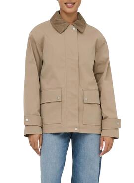 Chaqueta Only Evelyn camel para mujer