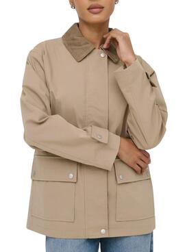 Chaqueta Only Evelyn camel para mujer