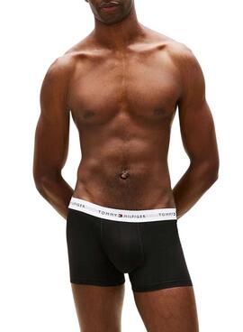 Pack de 3 calzoncillos Tommy Hilfiger Trunk Signature estampados para hombre