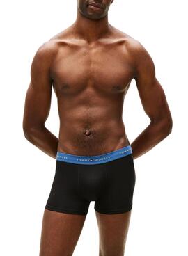 Pack 3 calzoncillos Tommy Hilfiger Trunk Signature negro cintura multi para hombre