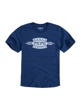 Camiseta Pepe Jeans Archive Azul Hombre