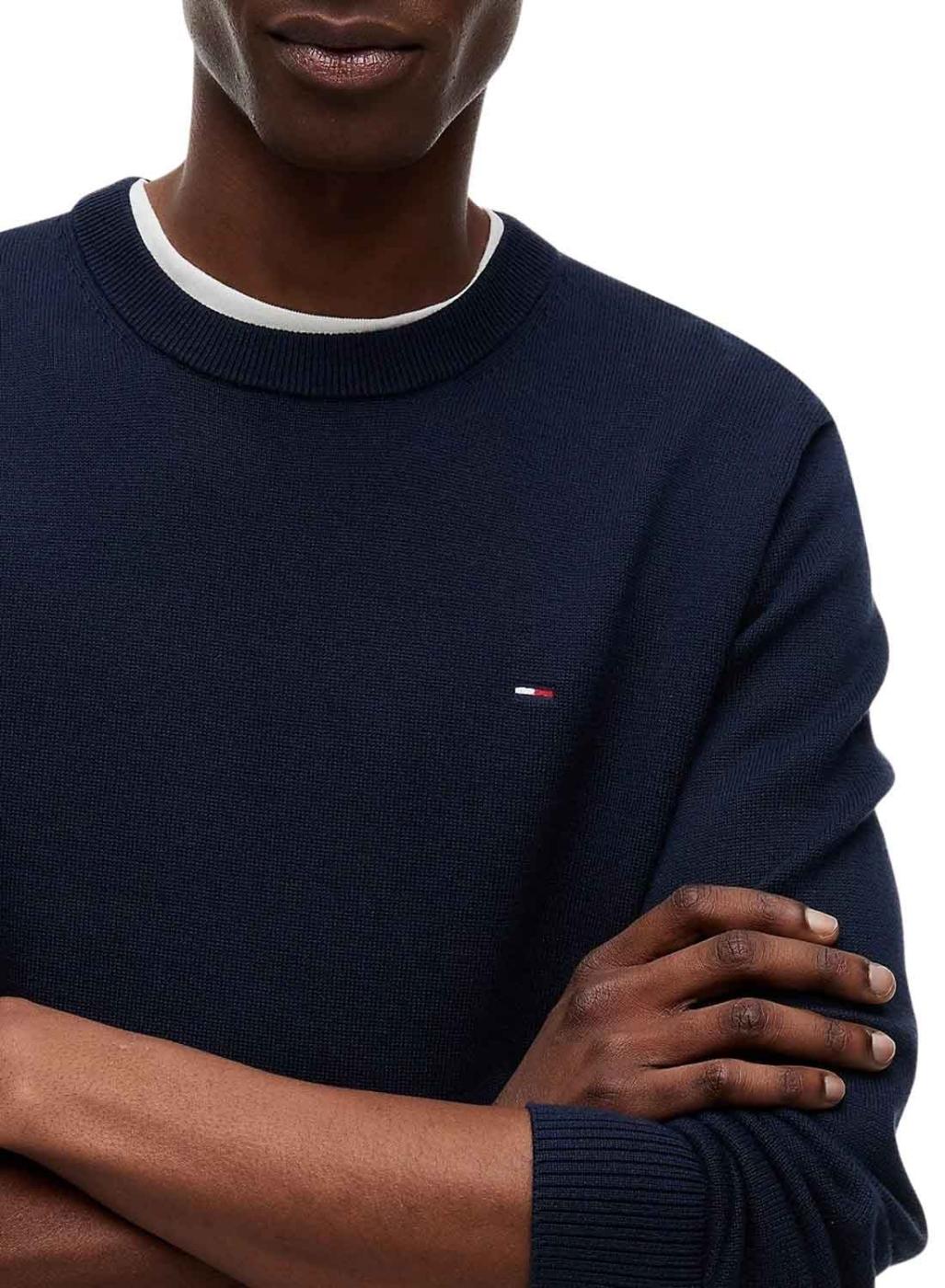 Jersey Tommy Jeans Essential slim marino para hombre