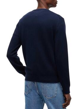 Jersey Tommy Jeans Essential slim marino para hombre
