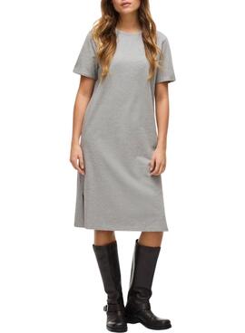 Vestido Vila Nora gris para mujer