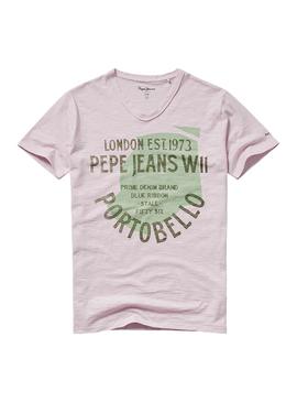 Camiseta Pepe Jeans Dickens Rosa Hombre
