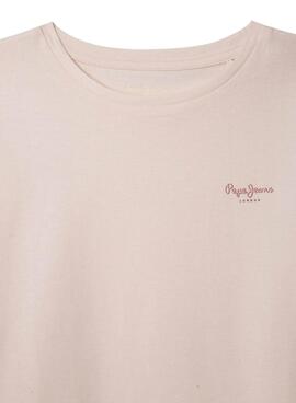 Camiseta Pepe Jeans Gigi rosa para niña 