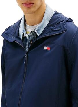 Cazadora Tommy Jeans Outdoor Shell marino para hombre