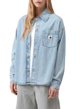 Sobrecamisa denim Carhartt Alta azul claro para mujer