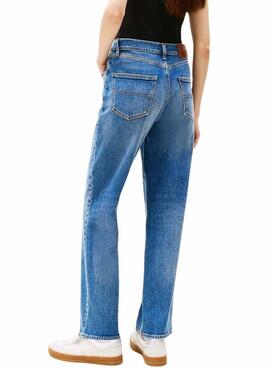 Pantalón vaquero Tommy Jeans Layla slim azul medio para mujer