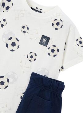 Conjunto Mayoral azul pelotas para niño