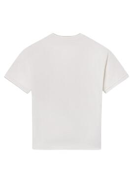 Camiseta Mayoral blanca con bolsillo para niño 