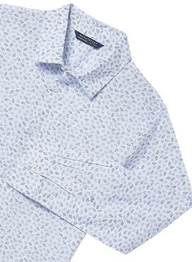 Camisa Mayoral estampado hojas para niño 
