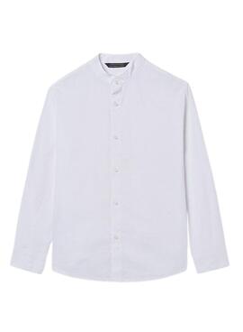 Camisa Mayoral cuello Mao blanca para niño 