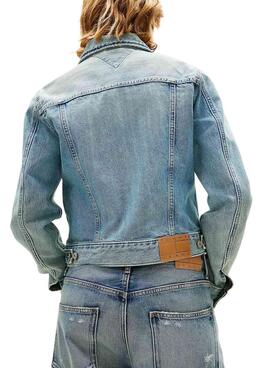 Cazadora vaquera Tommy Jeans Classic lavado claro para mujer