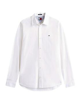 Camisa Tommy Jeans Popelín regular blanco para hombre