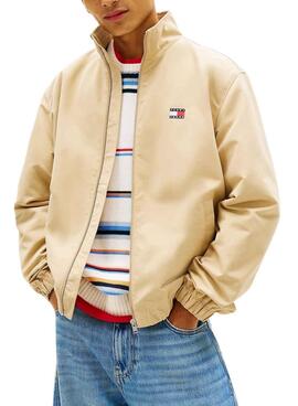 Chaqueta Tommy Jeans Essential beige para hombre
