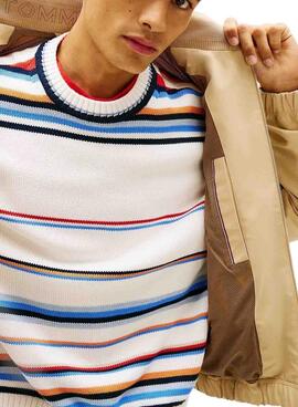 Chaqueta Tommy Jeans Essential beige para hombre