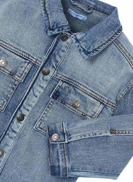 Cazadora Vaquera Mayoral Azul con bolsillos para niño 
