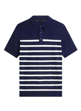 Polo Tommy Hilfiger Essential marino rayas para hombre