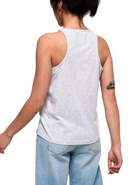 Camiseta Superdry Essential Tank Gris Mujer