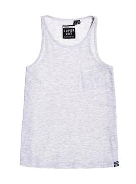 Camiseta Superdry Essential Tank Gris Mujer