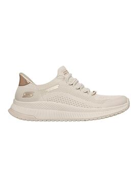 Zapatillas Skechers BOBS Squad 4 beige para mujer