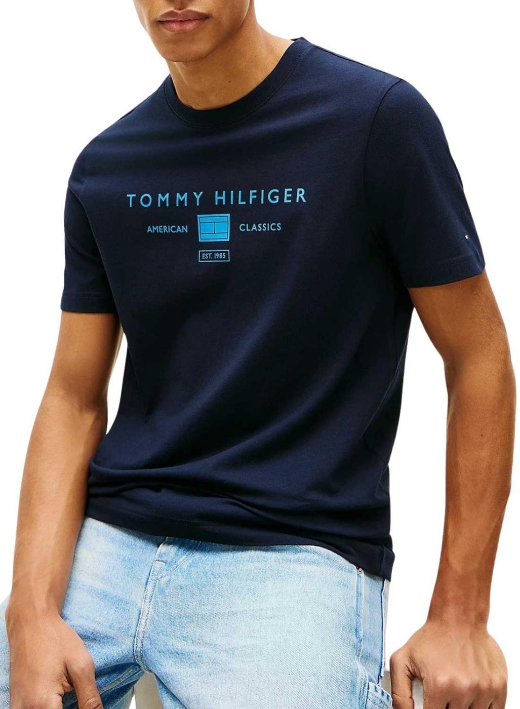 Camiseta Tommy Hilfiger Brand Love marino para hombre
