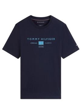 Camiseta Tommy Hilfiger Brand Love marino para hombre