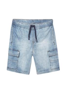 Bermuda Mayoral azul con cordón para niño 