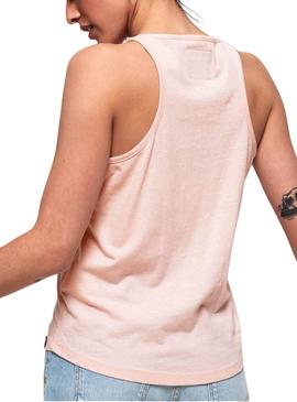 Camiseta Superdry Essential Tank Rosa Mujer