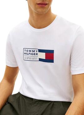Camiseta Tommy Hilfiger Brand Love Box blanco para hombre