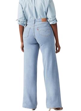 Pantalón vaquero Levis 318 Shaping Wide Leg azul para mujer